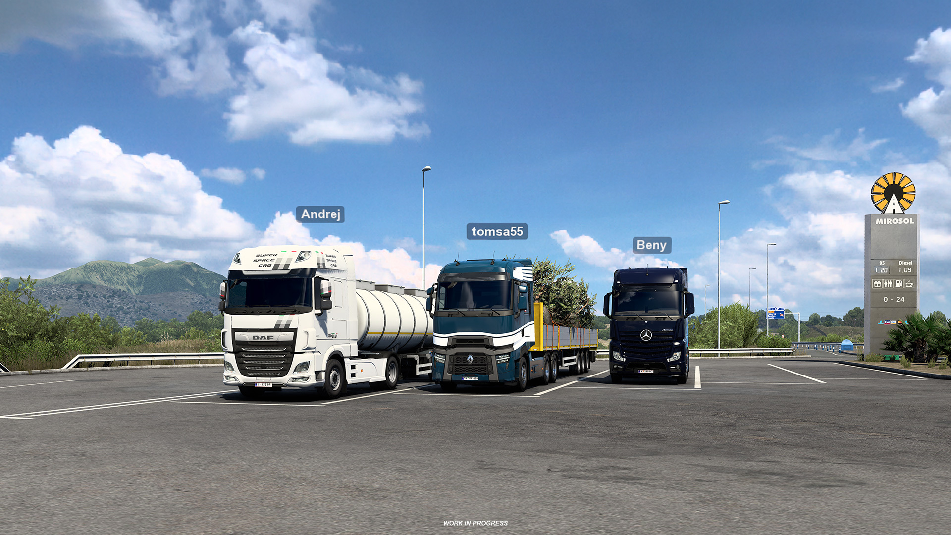 Euro Truck Simulator 2 1.41 Beta Konvoy Modundan Bir Görüntü